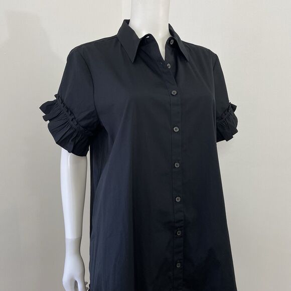 J. Crew Elegant Black Ruffle Mini Dress - Picture 5 of 12